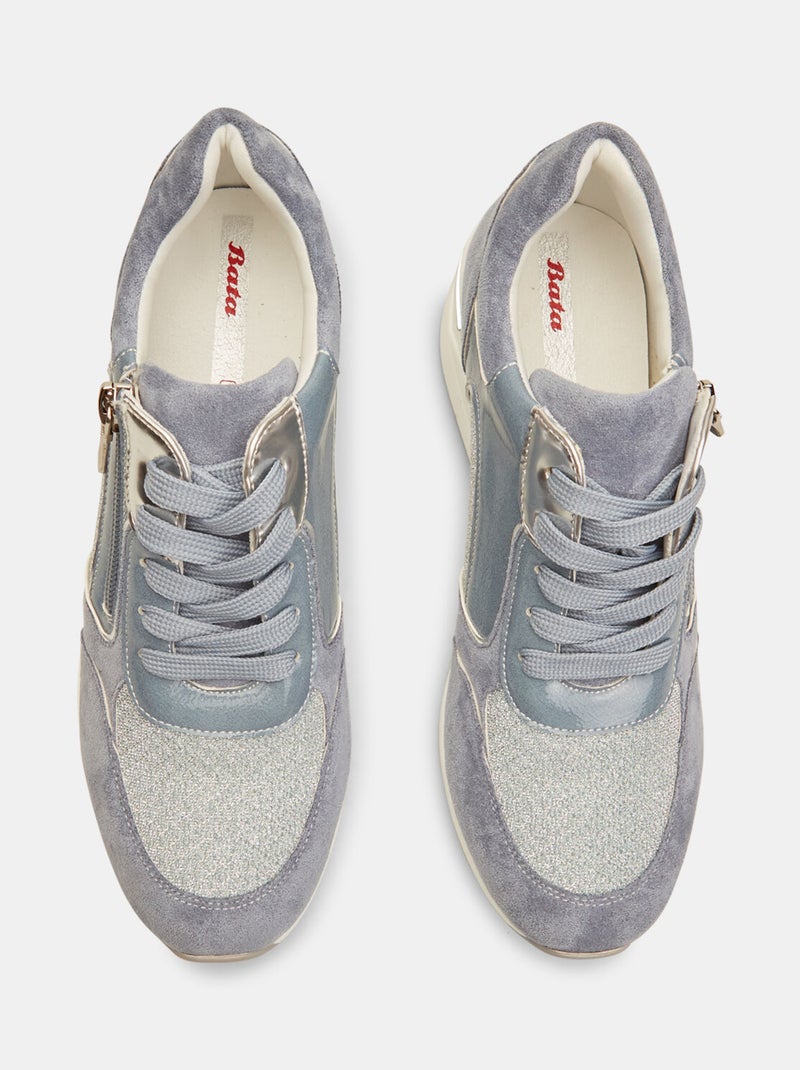 Sneakers avec semelle plate et zip BATA Bleu - Kiabi
