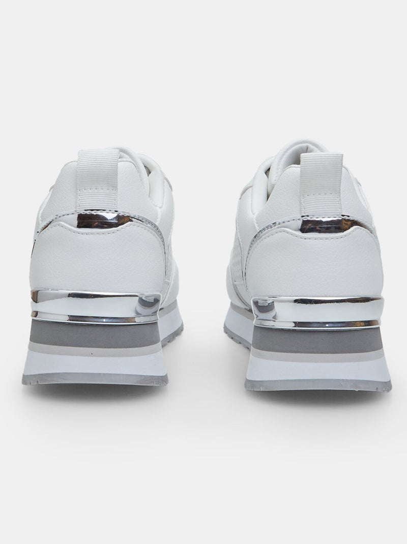 sneakers avec semelle plateforme de 3 cm BATA Blanc - Kiabi