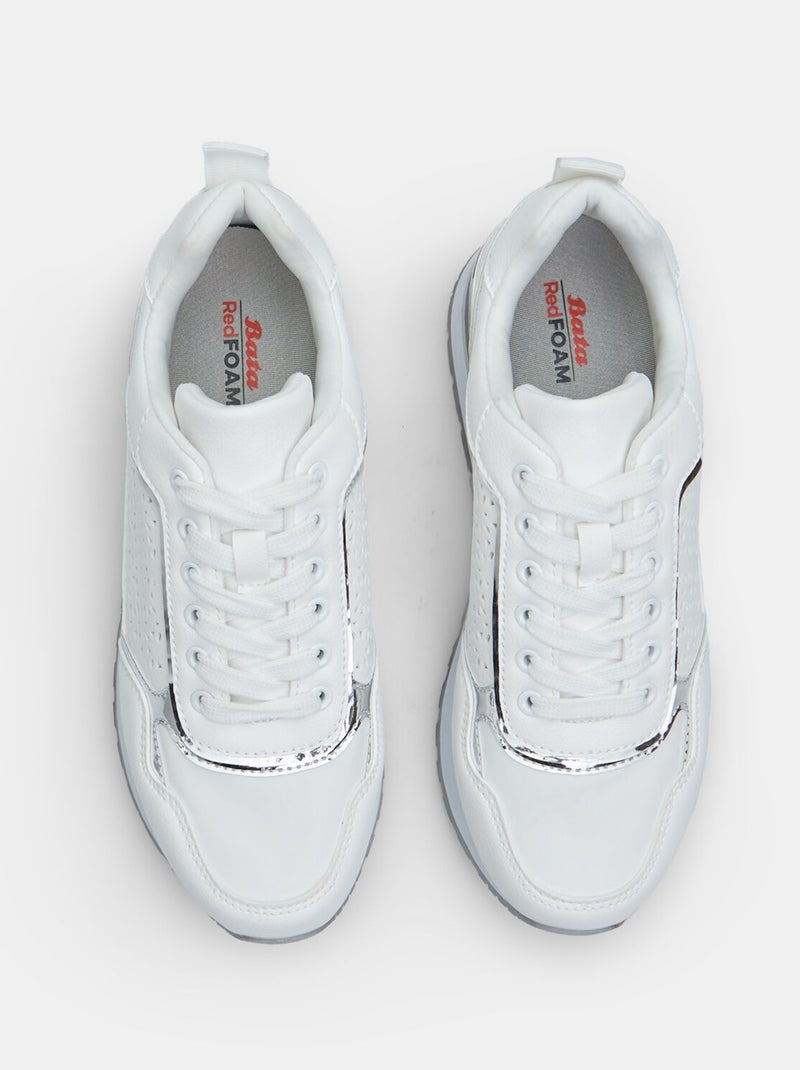 sneakers avec semelle plateforme de 3 cm BATA Blanc - Kiabi