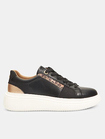 Sneakers avec semelle plateforme et détail animalier BATA