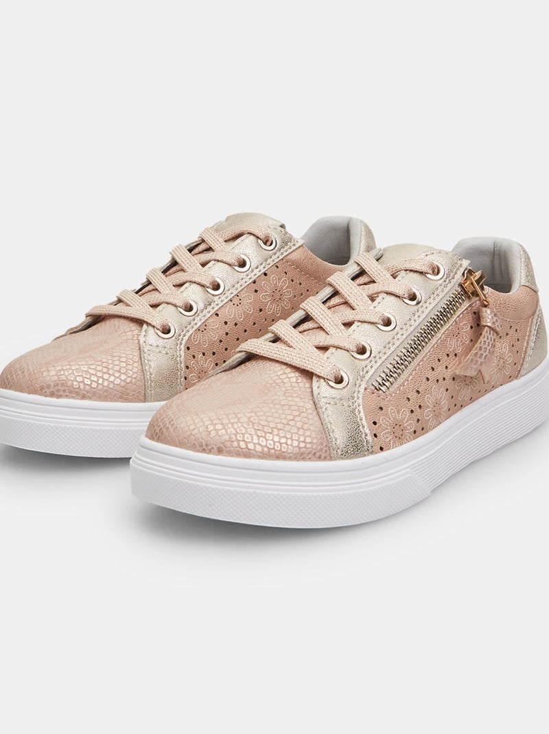 Sneakers avec zip BATA Rose - Kiabi