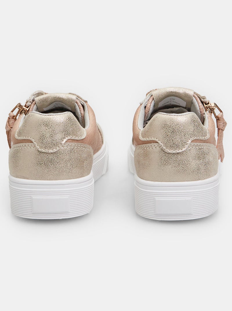 Sneakers avec zip BATA Rose - Kiabi