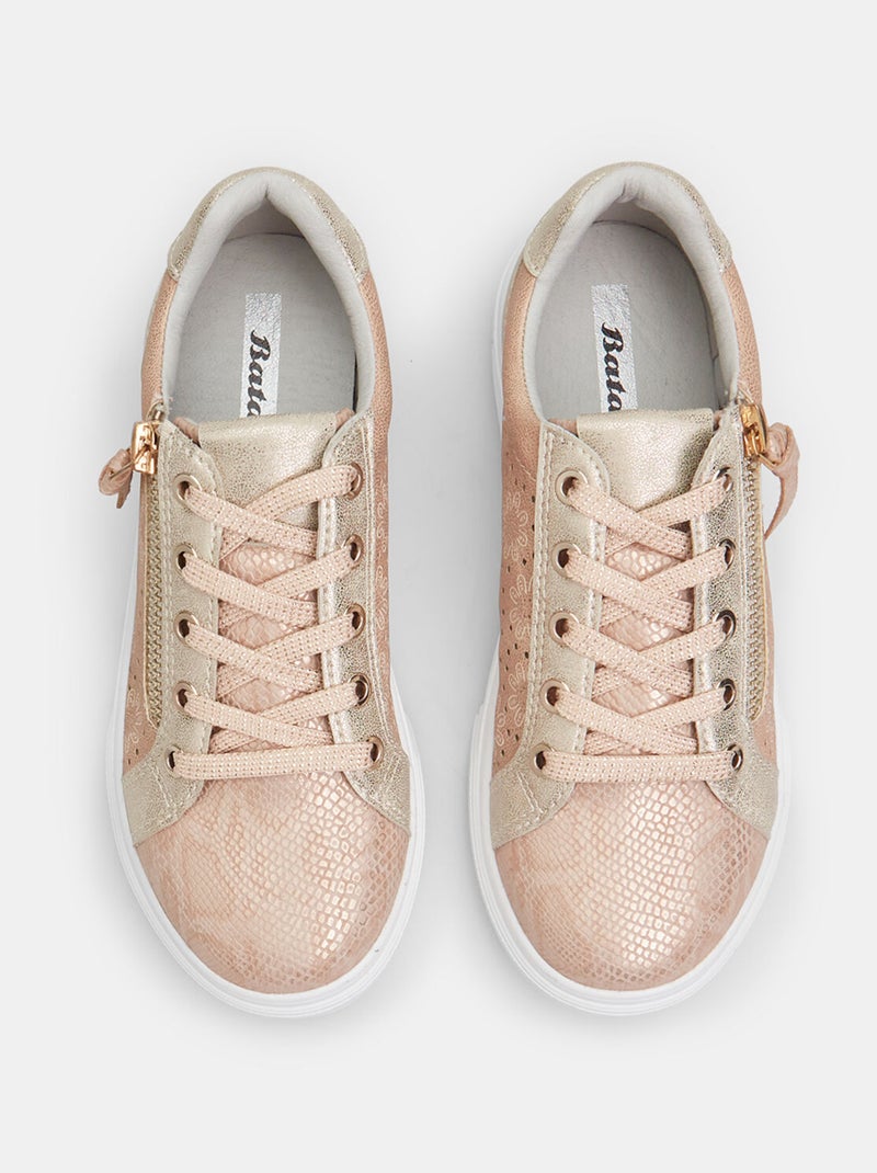 Sneakers avec zip BATA Rose - Kiabi