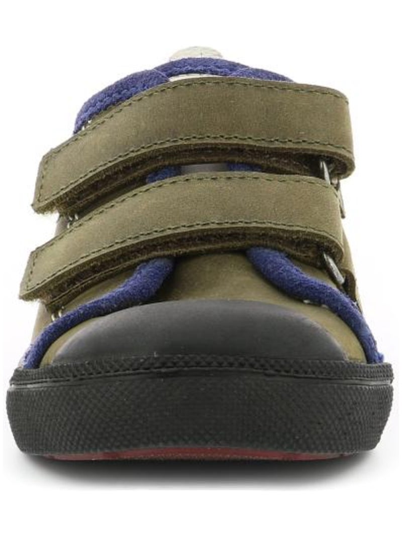 Sneakers basses Cuir Keppy Mod 8 Kaki - Kiabi