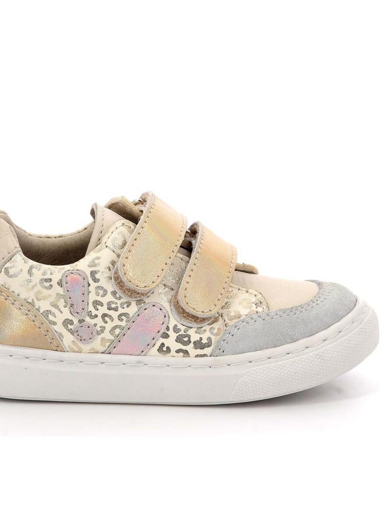 Sneakers basses Cuir Sneakratch Doré/or - Kiabi