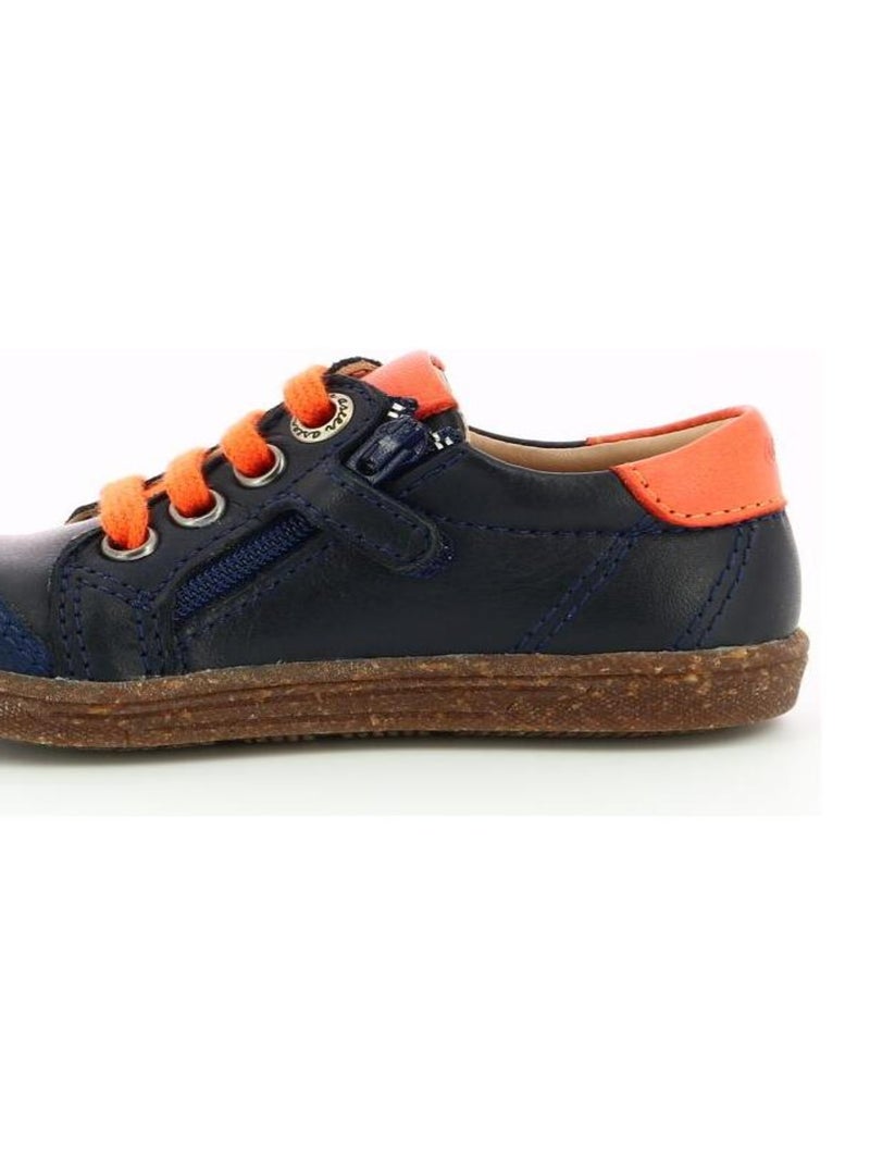 Sneakers basses Cuir Waluk Aster Bleu marine - Kiabi
