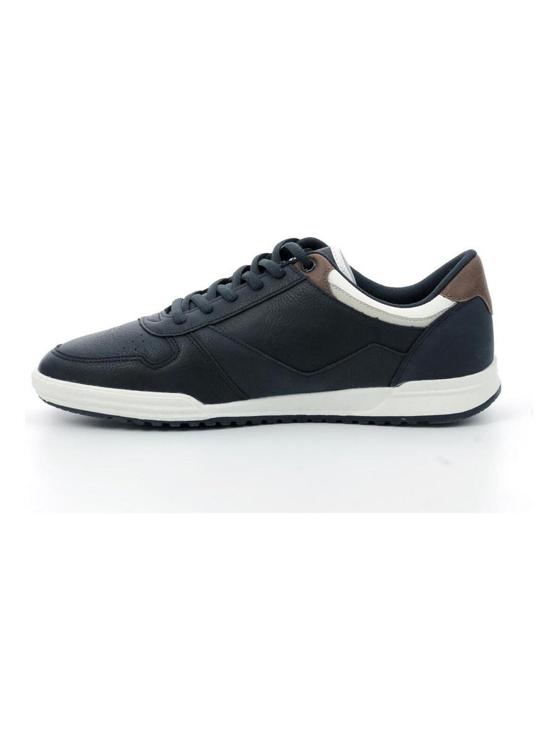 Sneakers basses Polyurethane Um Paddy Bleu Bleu marine Blanc - Kiabi