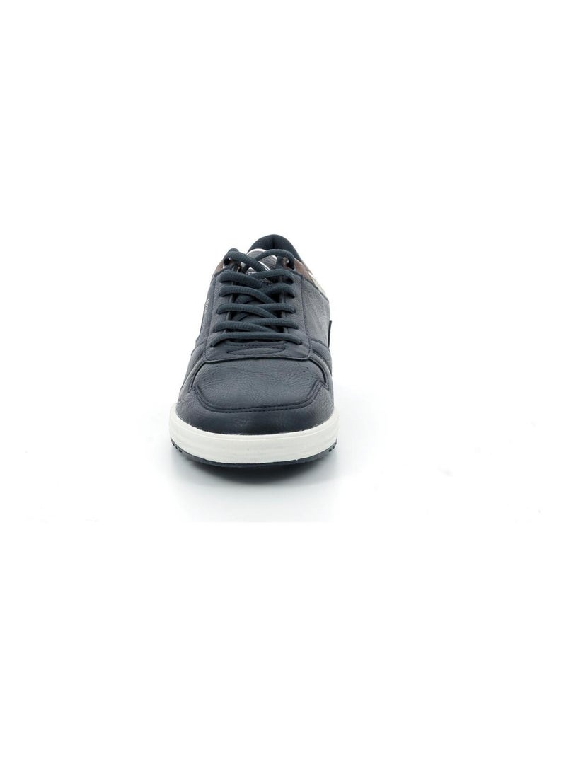 Sneakers basses Polyurethane Um Paddy Bleu Bleu marine Blanc - Kiabi
