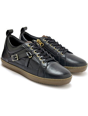 Sneakers basses zippés avec lacets - pediconfort