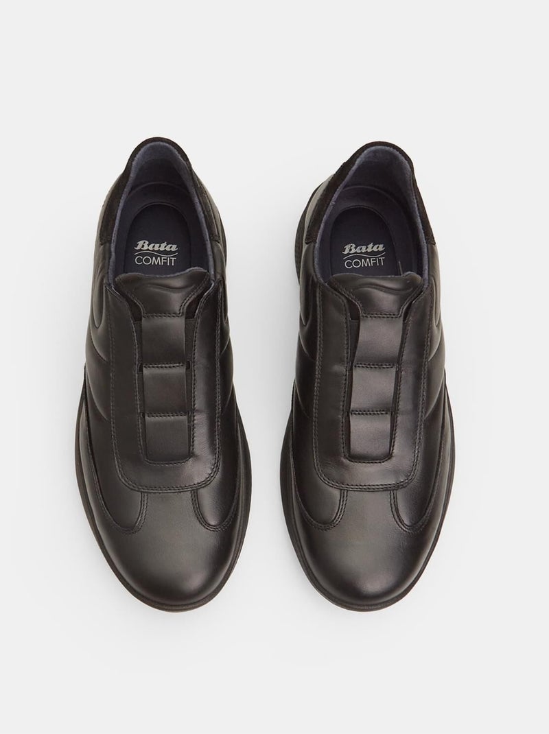 Sneakers Bata Comfit en cuir sans lacets BATA Noir - Kiabi