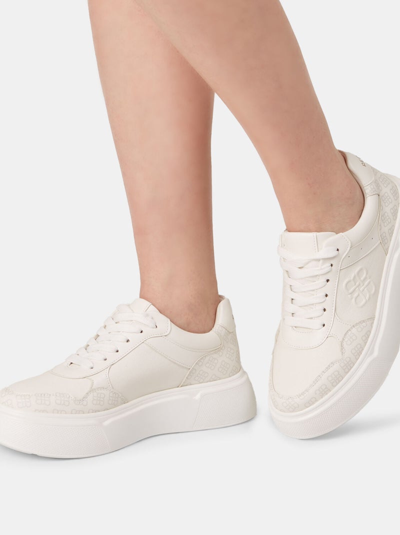 sneakers Bata Red Label avec semelle plateforme de 4 cm Blanc - Kiabi