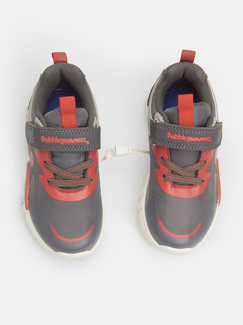 Sneakers Bubblegummers avec bande velcro BATA Gris - Kiabi