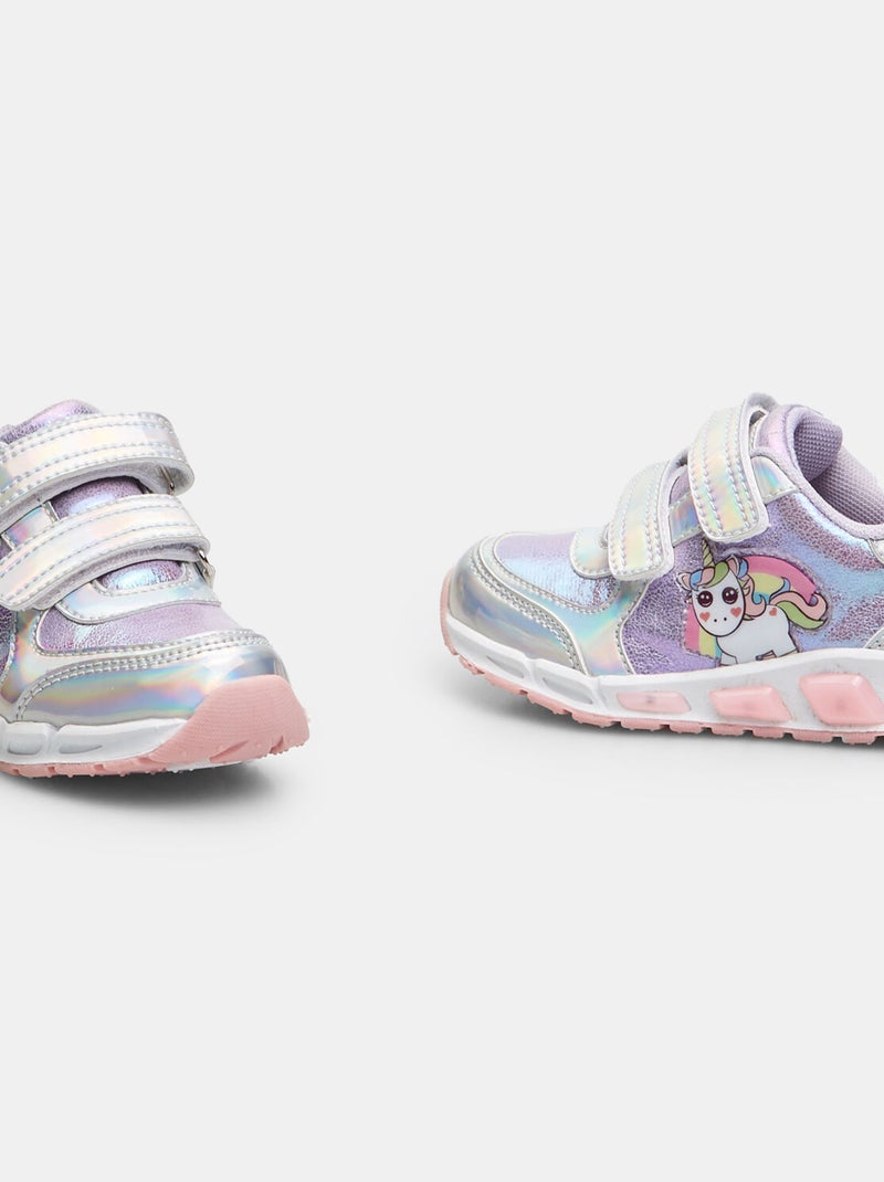 Sneakers Bubblegummers avec lumières BATA Argent - Kiabi