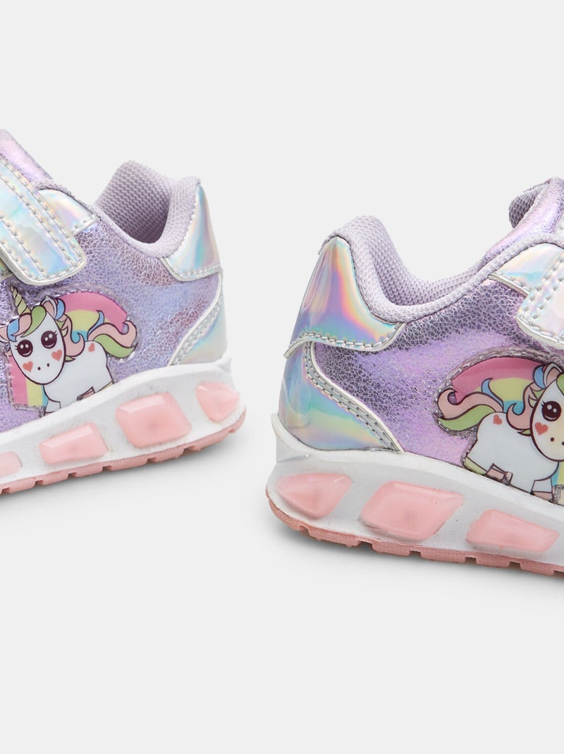 Sneakers Bubblegummers avec lumières BATA Argent - Kiabi