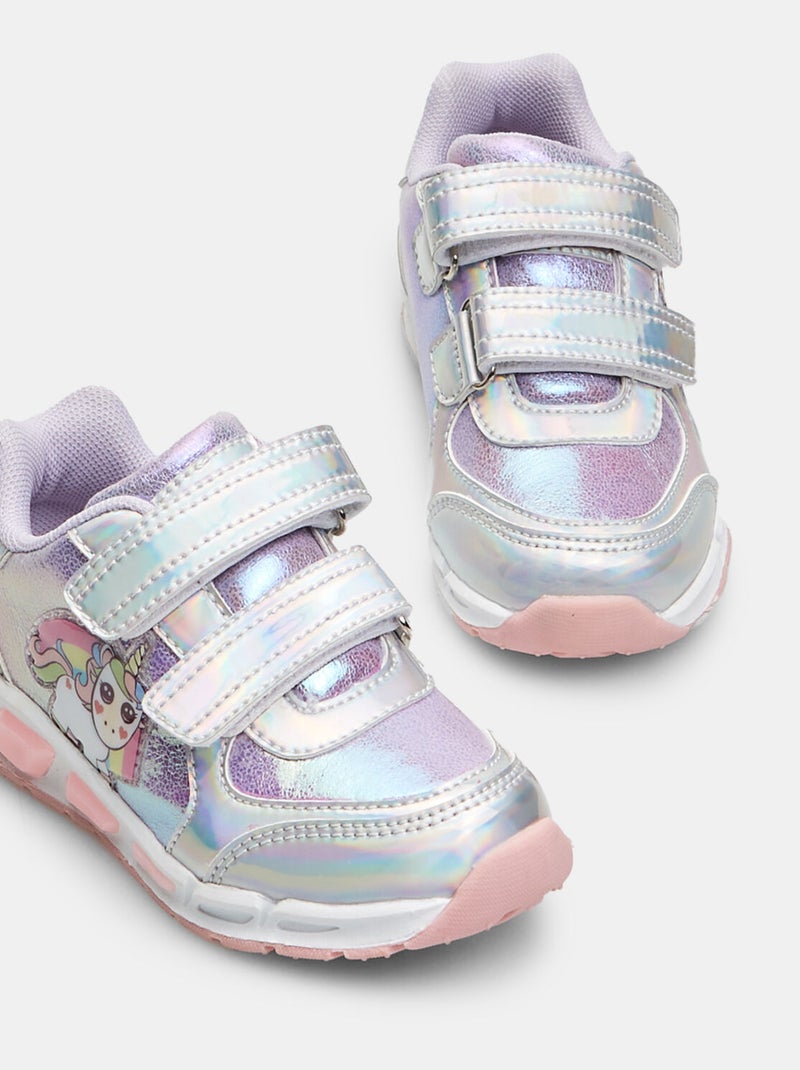 Sneakers Bubblegummers avec lumières BATA Argent - Kiabi
