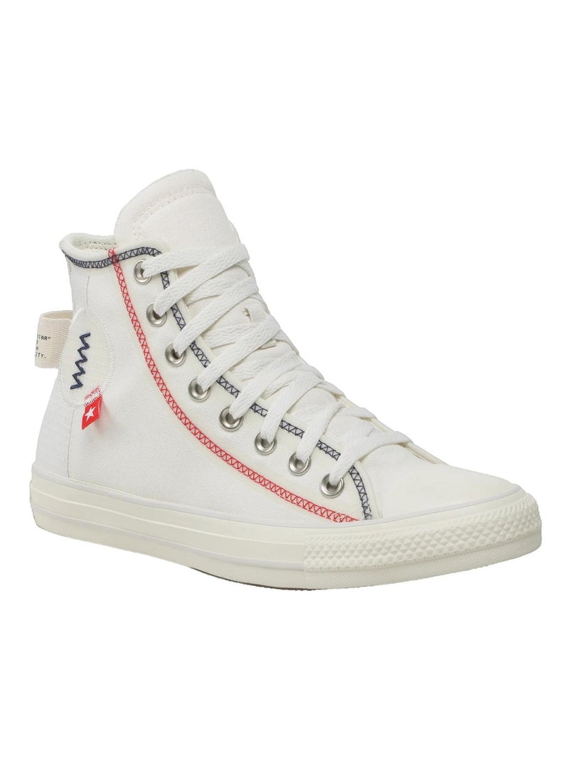 Sneakers Chuck Taylor All Star Hi toile Converse Blanc - Kiabi