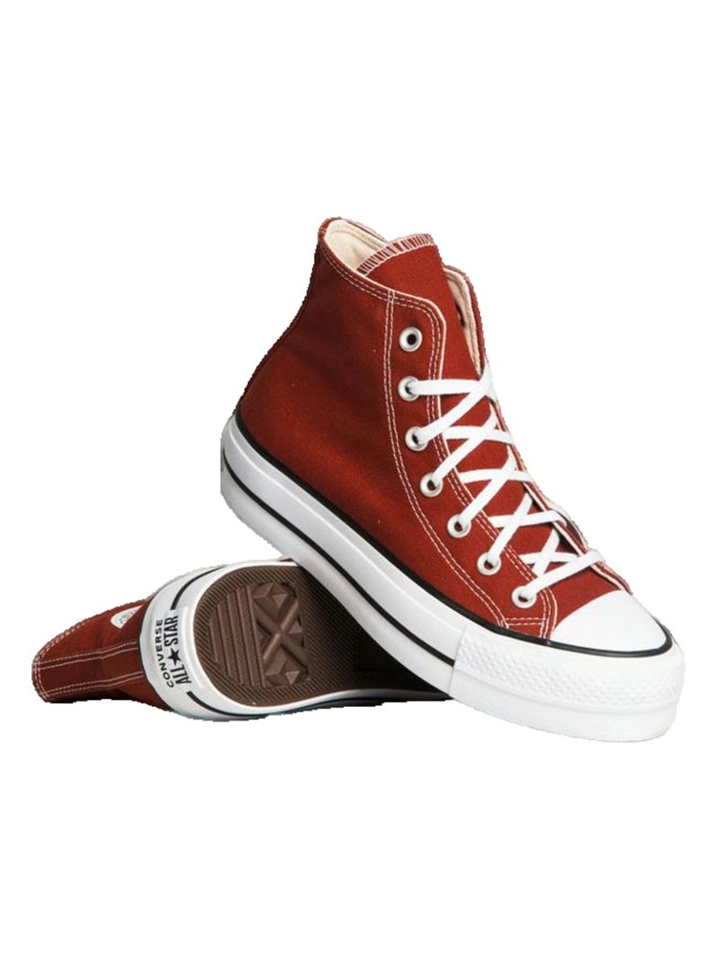 Sneakers Chuck Taylor All Star Lift Platform textile Converse Rouge - Kiabi