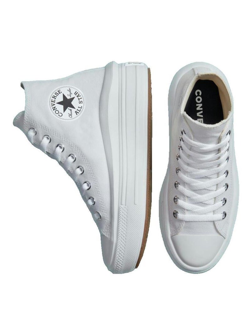 Sneakers Chuck Taylor All Star Move High toile Converse Blanc - Kiabi