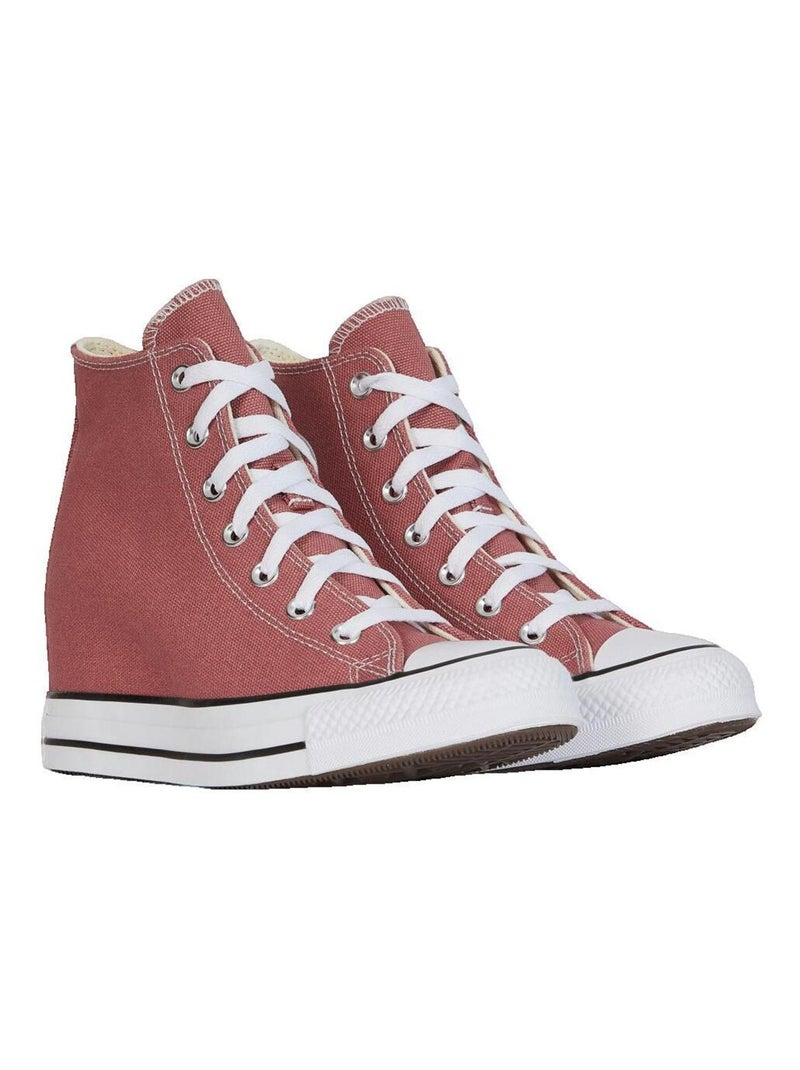 Sneakers Chuck Taylor All Star Wedge toile Converse Rose - Kiabi