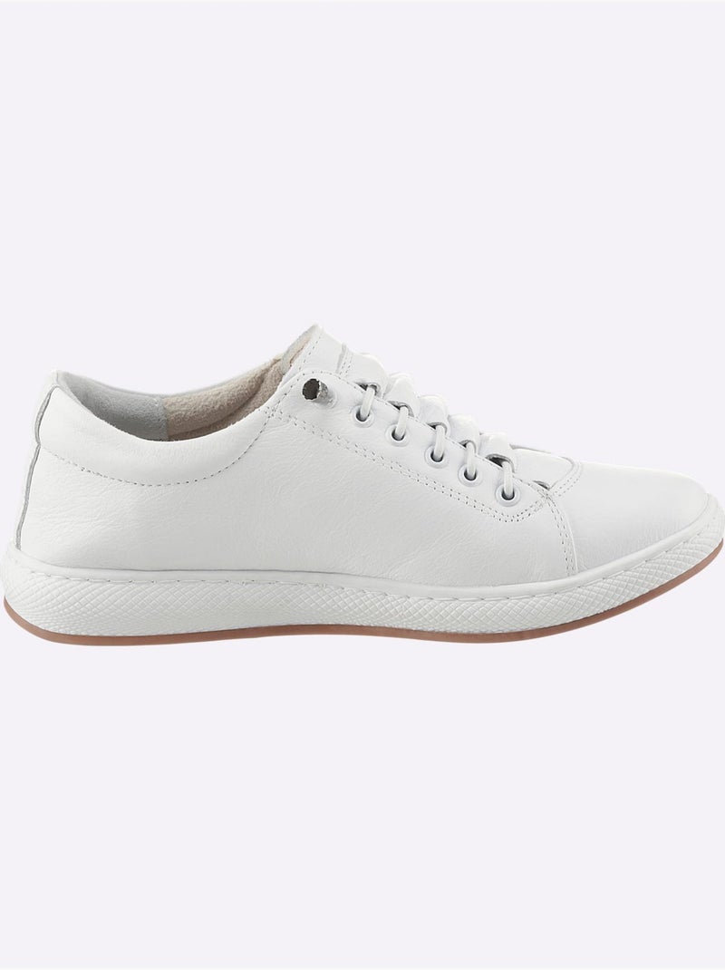 Sneakers Cuir Nappa De Vache - Taille Standard - Helline Blanc - Kiabi