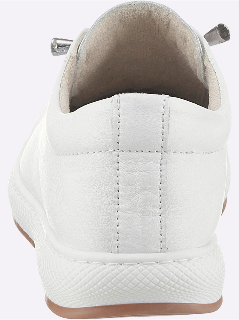 Sneakers Cuir Nappa De Vache - Taille Standard - Helline Blanc - Kiabi