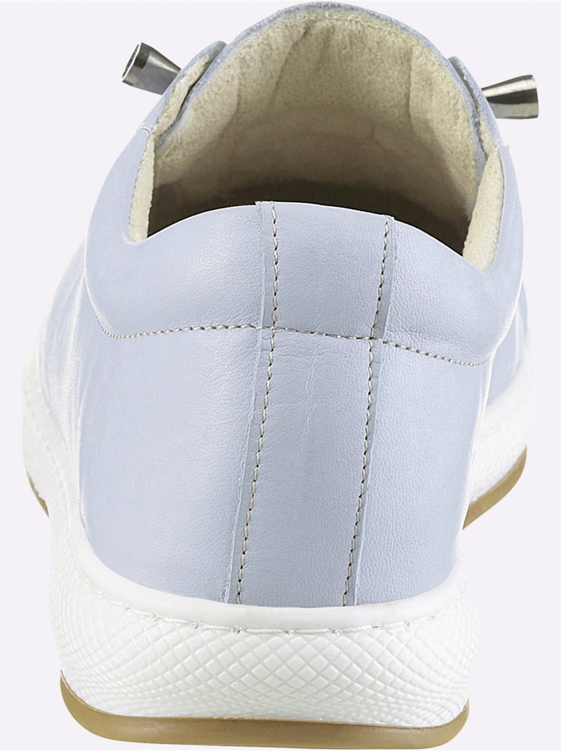 Sneakers Cuir Nappa De Vache - Taille Standard - Helline Bleu clair - Kiabi