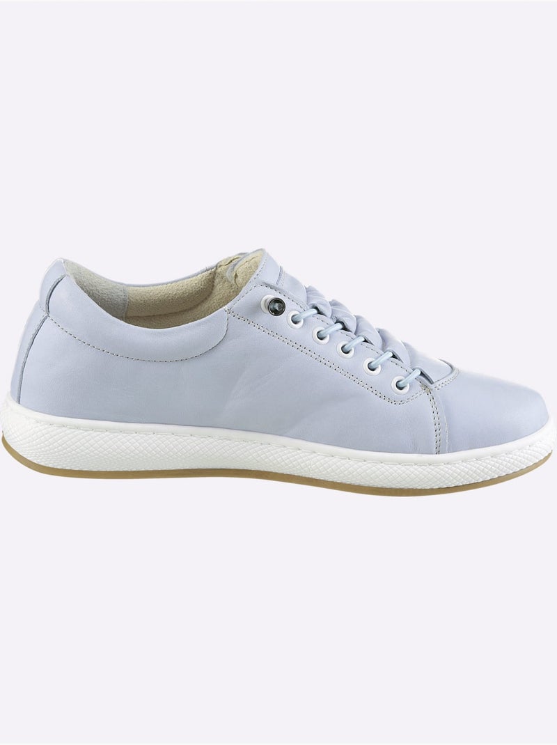 Sneakers Cuir Nappa De Vache - Taille Standard - Helline Bleu clair - Kiabi