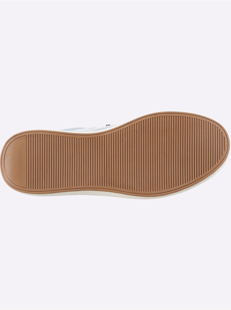 Sneakers Cuir Nappa De Vache - Taille Standard - Helline Bleu clair - Kiabi