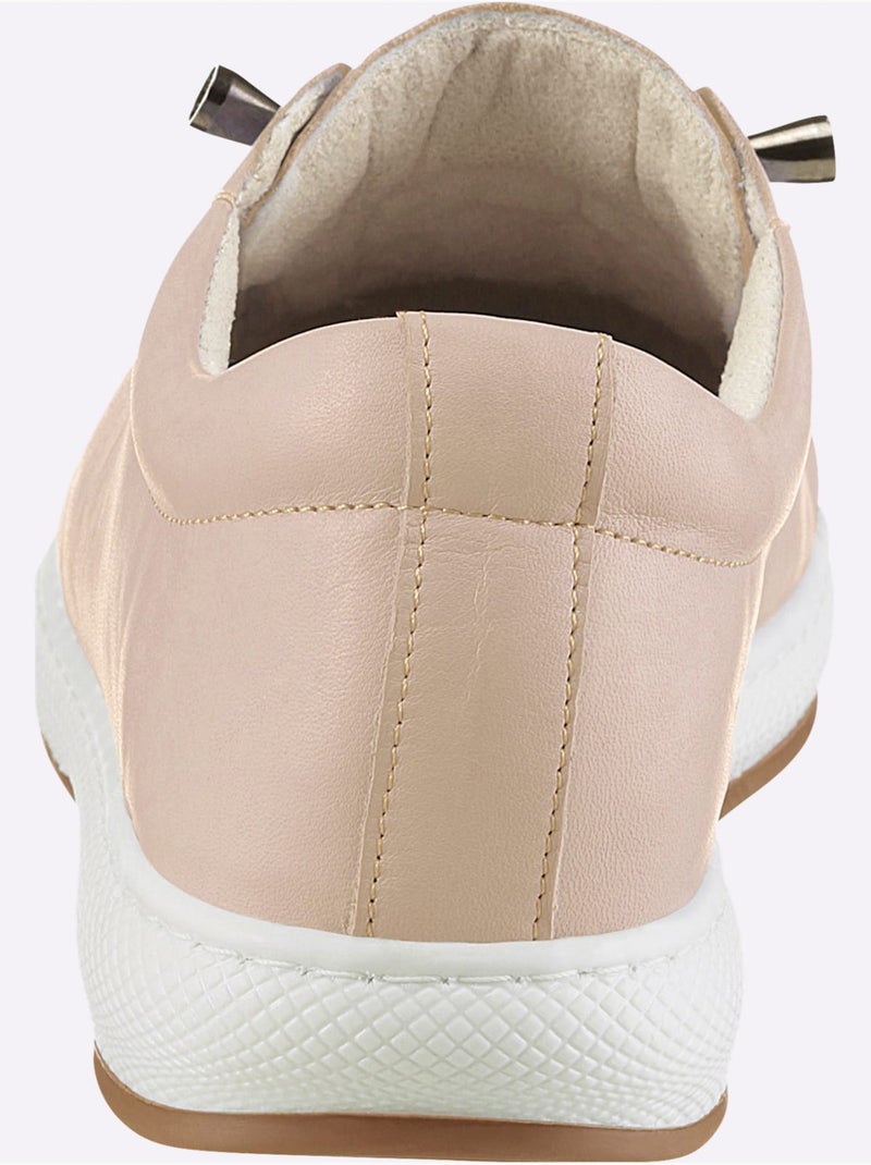 Sneakers Cuir Nappa De Vache - Taille Standard - Helline Rose poudré - Kiabi