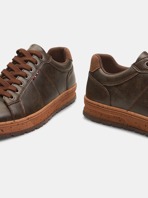 Sneakers effet cuir BATA - Kiabi
