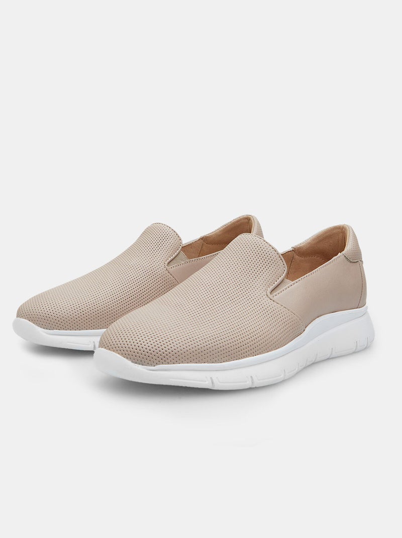 Sneakers en cuir  BATA Beige - Kiabi