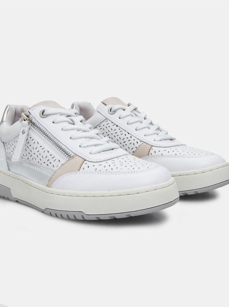 Sneakers en cuir BATA Blanc - Kiabi