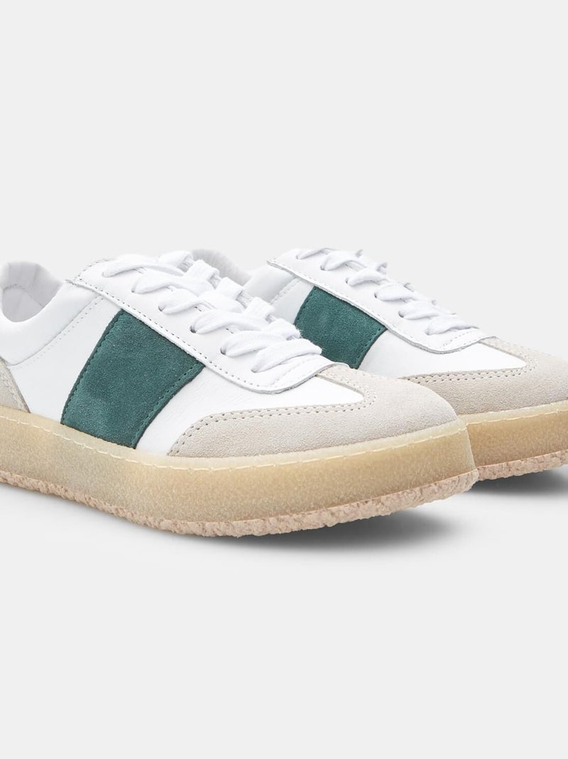 Sneakers en cuir BATA Blanc - Kiabi