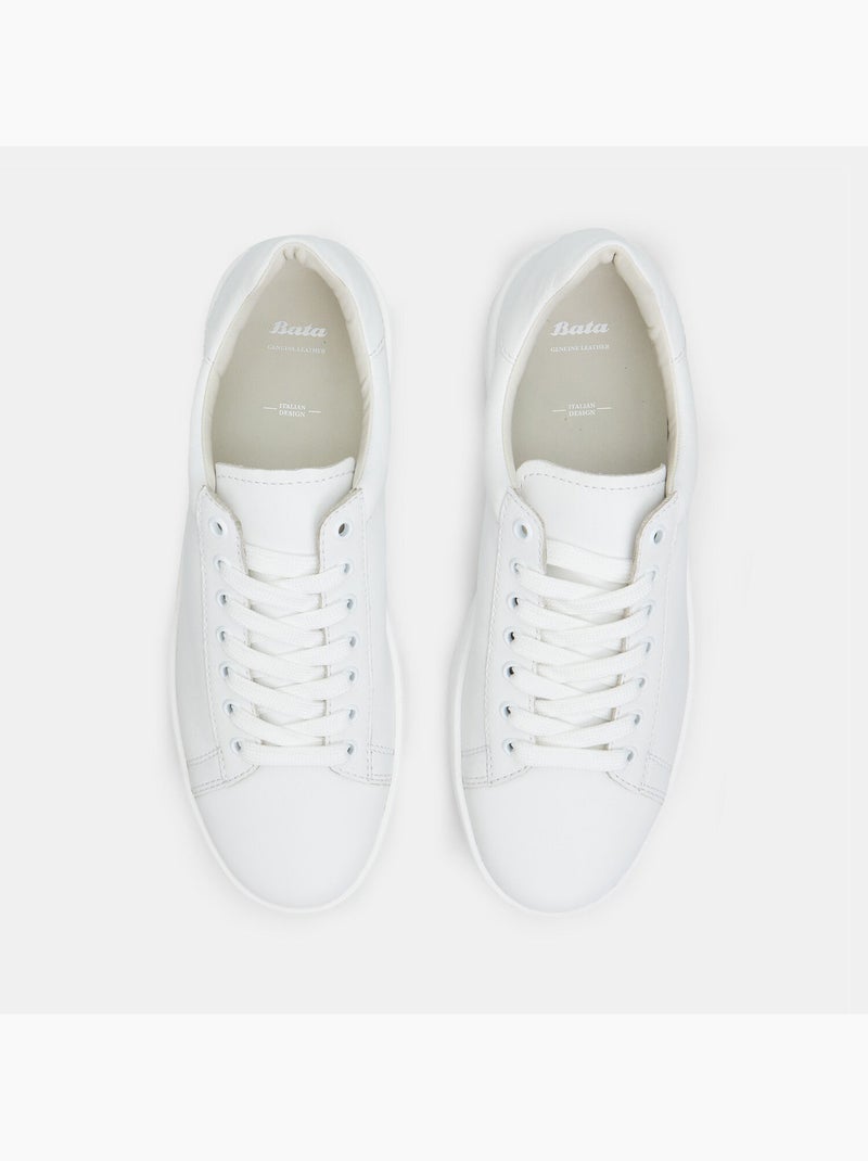 Sneakers en cuir BATA Blanc - Kiabi