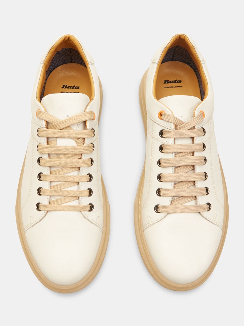Sneakers en cuir BATA Gris - Kiabi