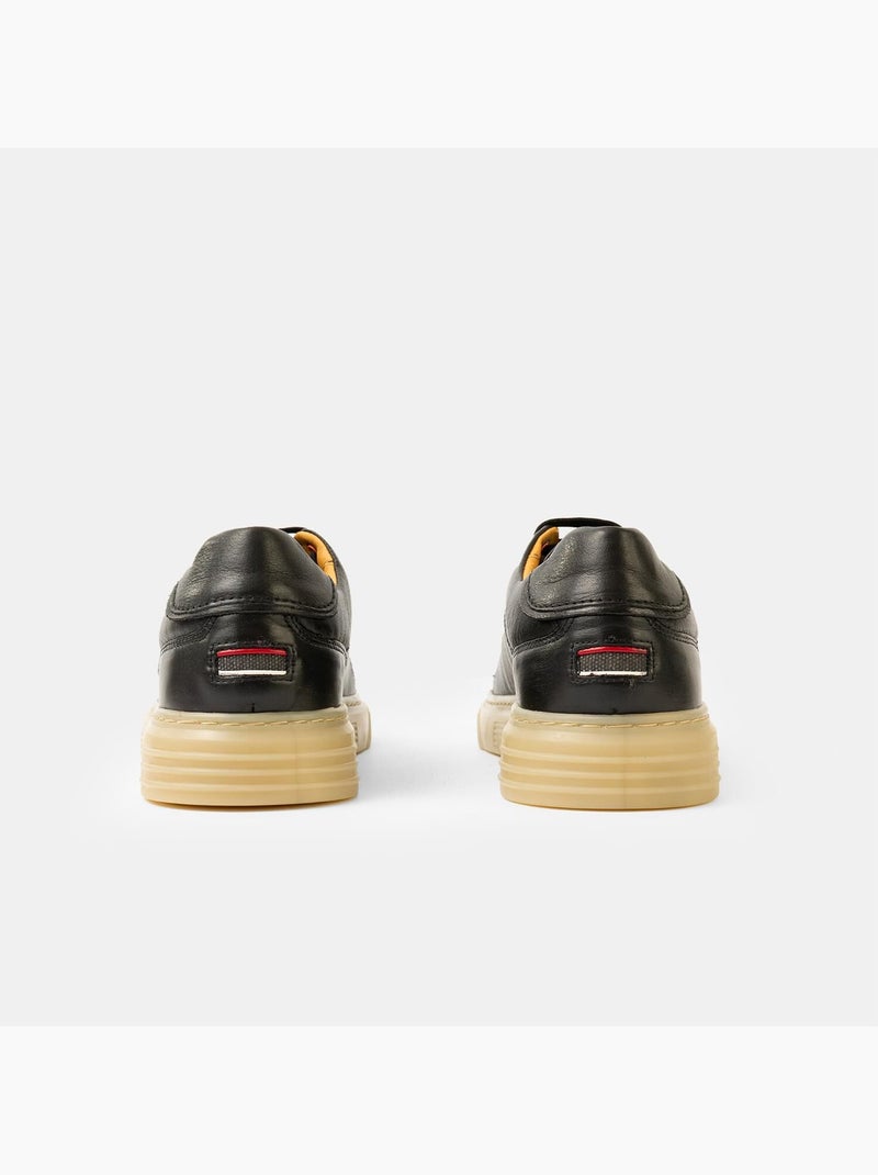 Sneakers en cuir BATA Noir - Kiabi