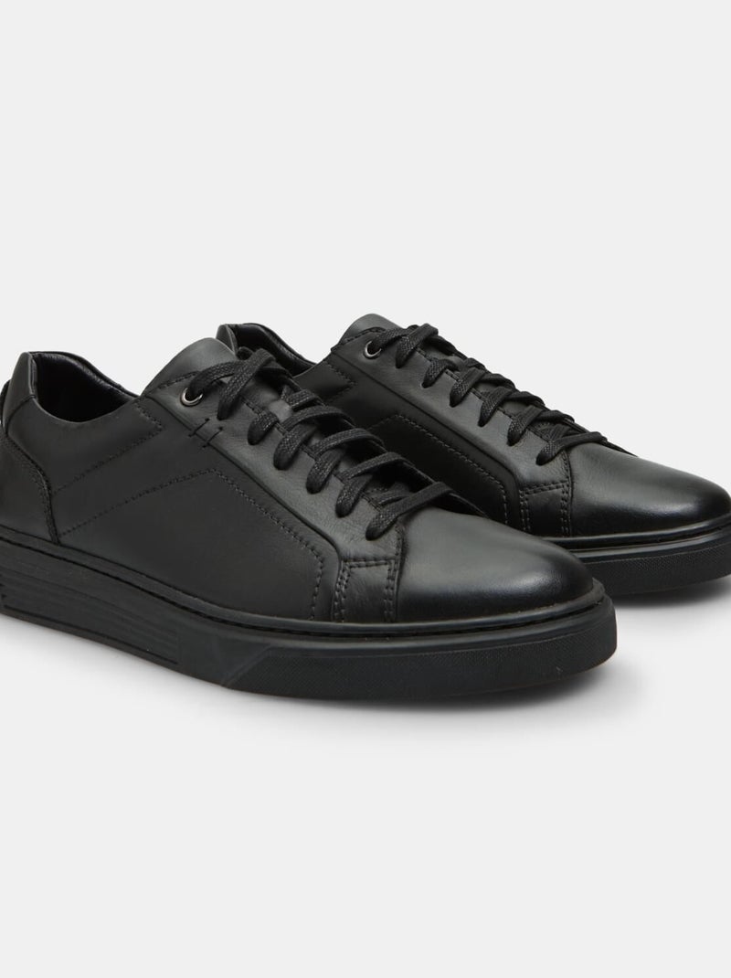 Sneakers en cuir BATA Noir - Kiabi