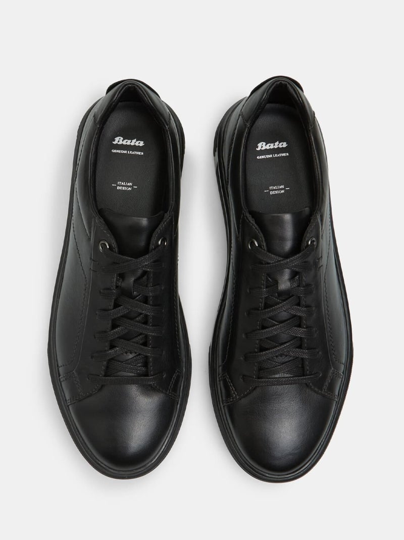 Sneakers en cuir BATA Noir - Kiabi