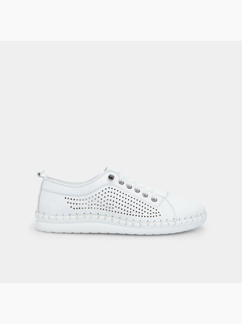 Sneakers en cuir - Kiabi