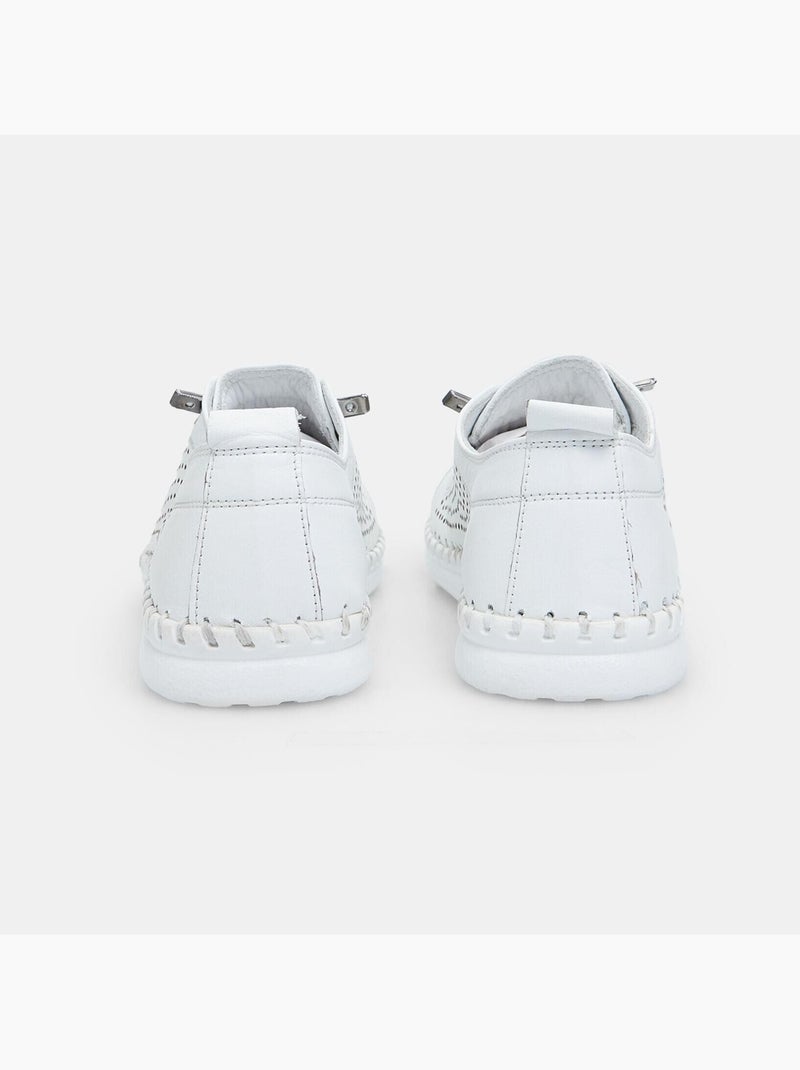 Sneakers en cuir Blanc - Kiabi