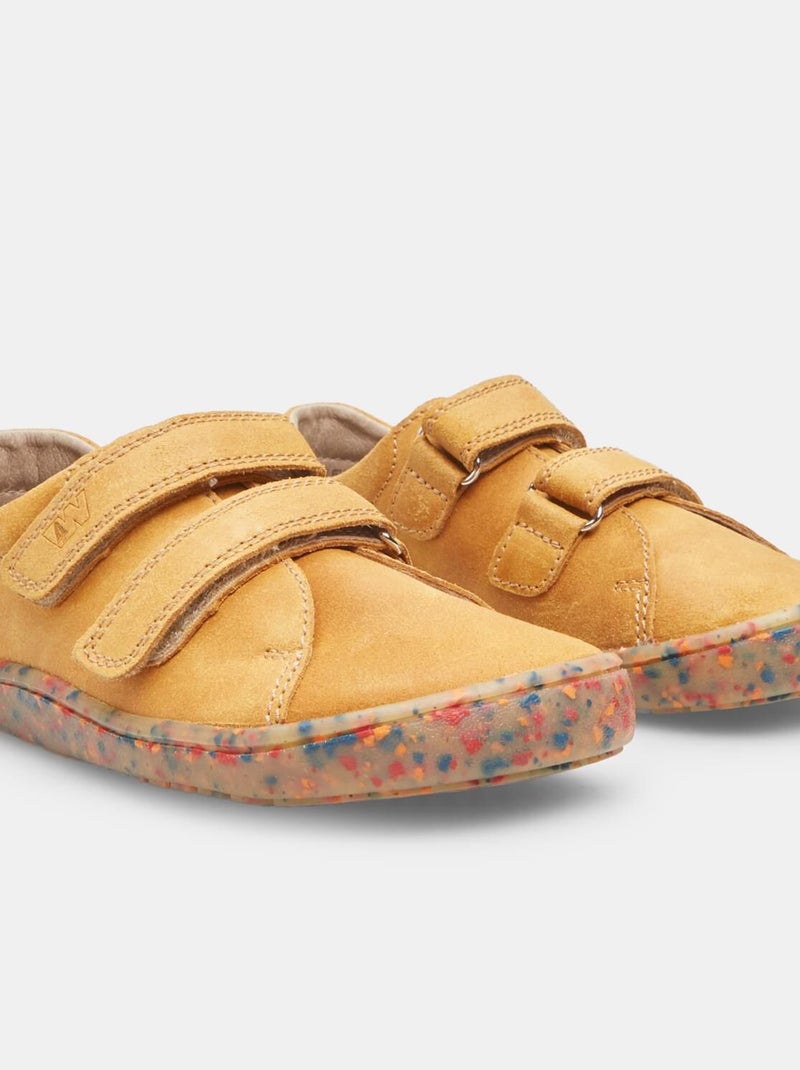 Sneakers en cuir Bronze - Kiabi