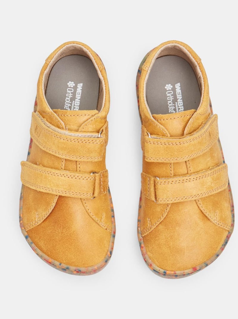 Sneakers en cuir Bronze - Kiabi