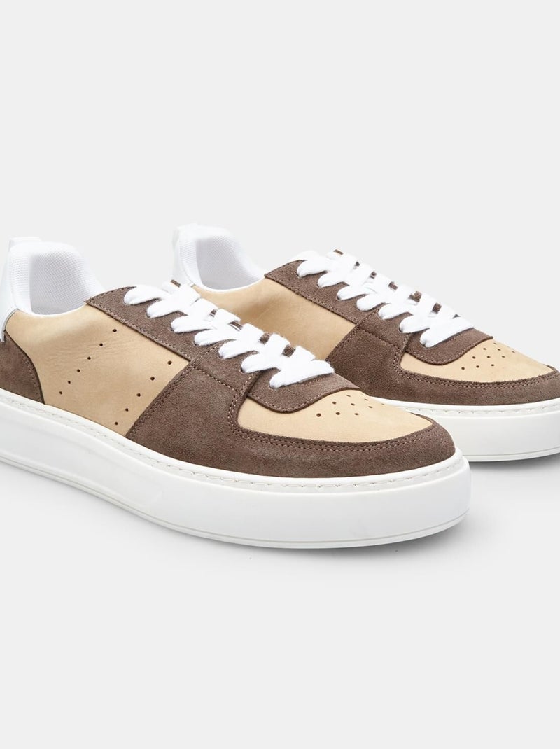 Sneakers en cuir confortables  BATA Beige - Kiabi