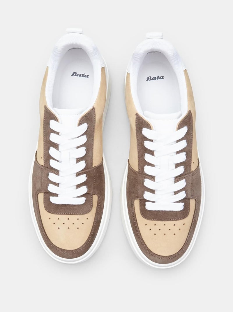 Sneakers en cuir confortables  BATA Beige - Kiabi