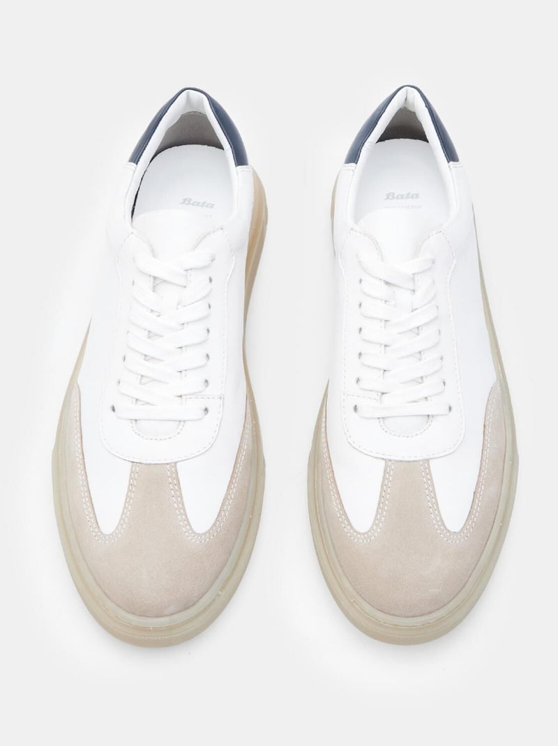 Sneakers en cuir confortables  BATA Blanc - Kiabi