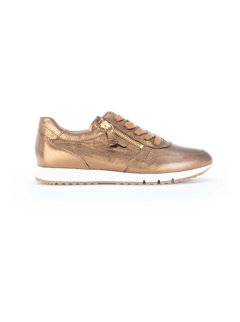 Sneakers  en cuir Gabor Doré/or - Kiabi