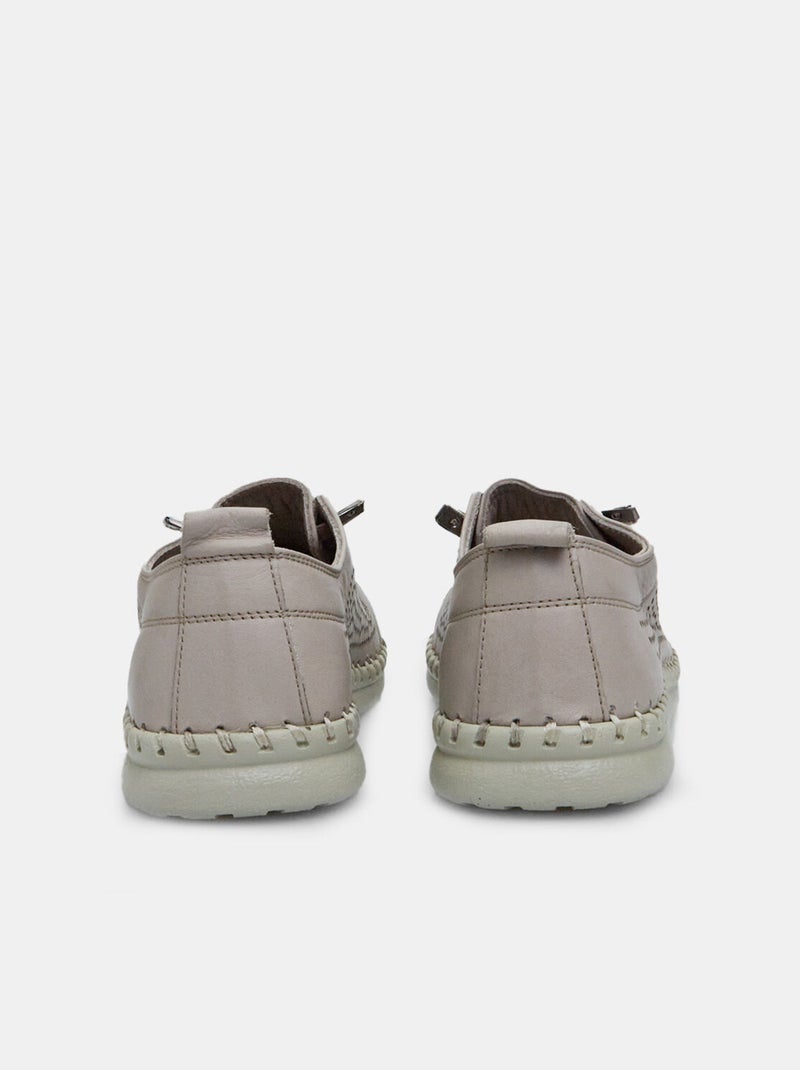Sneakers en cuir Gris - Kiabi