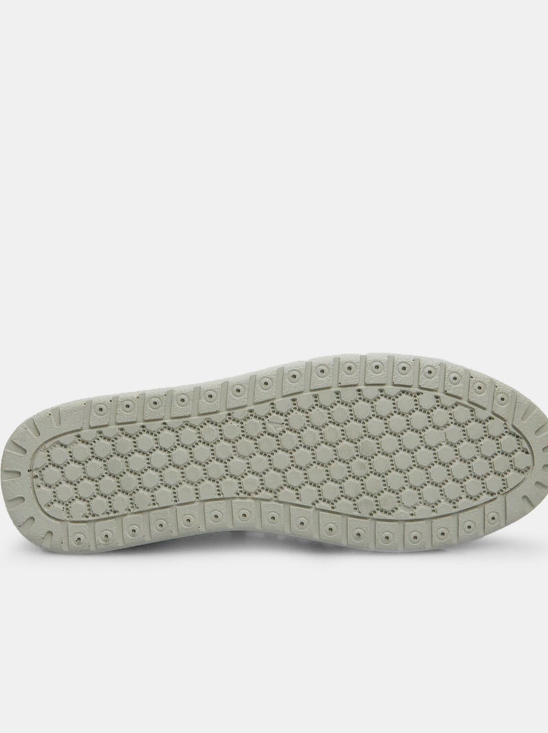 Sneakers en cuir Gris - Kiabi