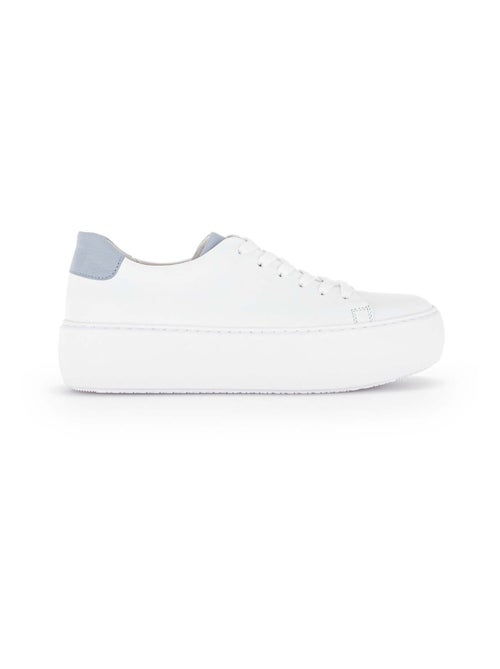 Sneakers  en cuir lisse - Kiabi