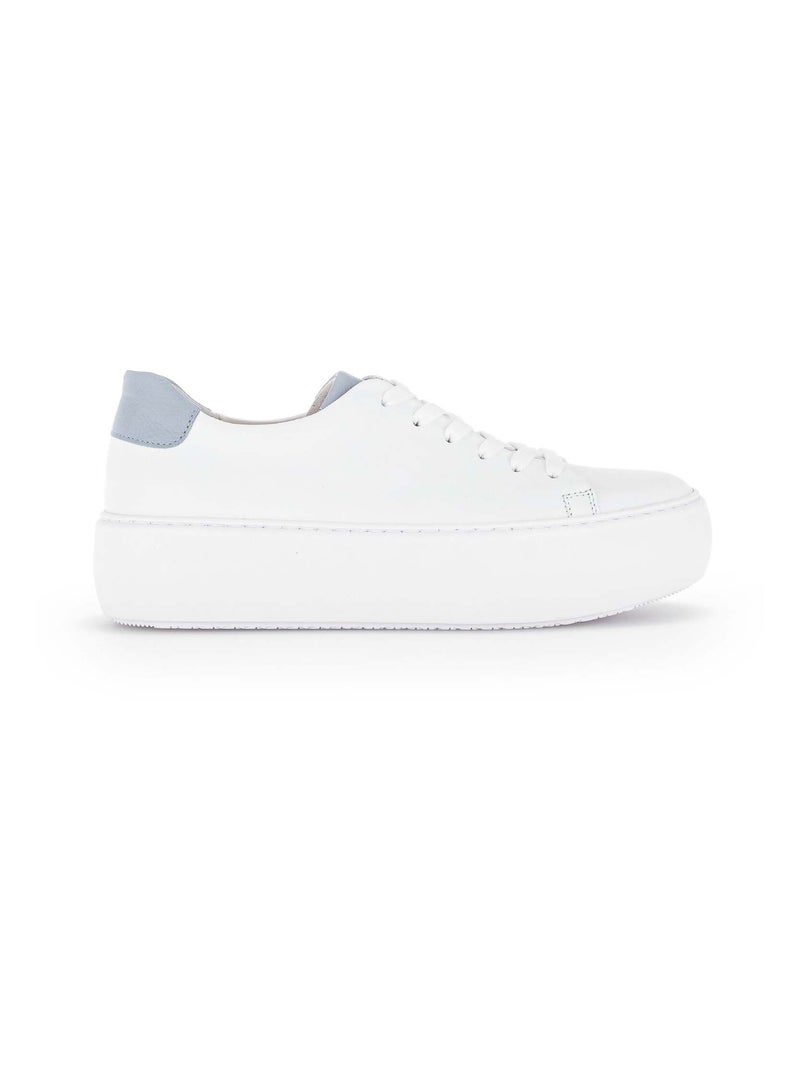Sneakers  en cuir lisse Gabor Blanc - Kiabi